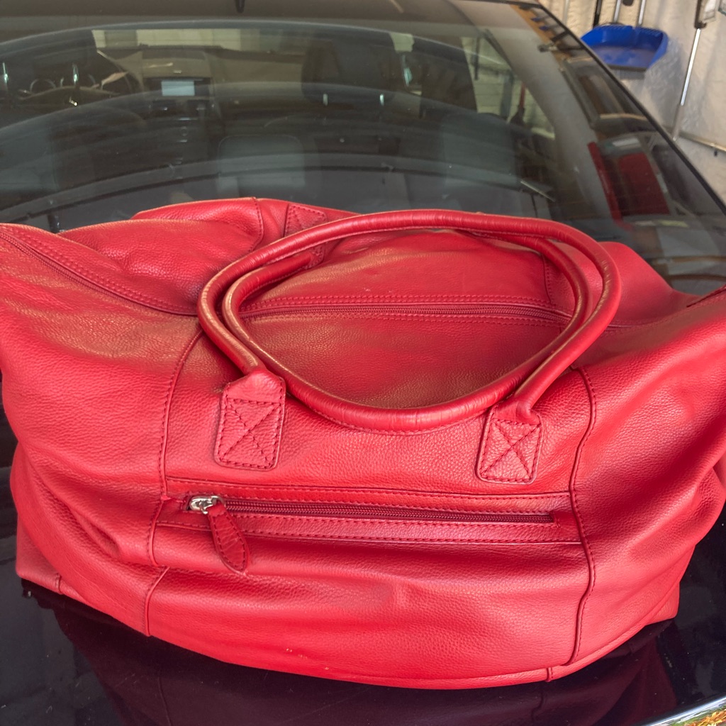 Vintage Red Leather Tignanello Bag